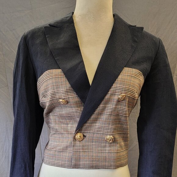 Jason Wu Jackets & Blazers - JASON WU NAVY and PLAID BLAZER size XS